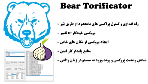 Bear Torificator | لیست سرور پروکسی های نامحدود از طریق TOR